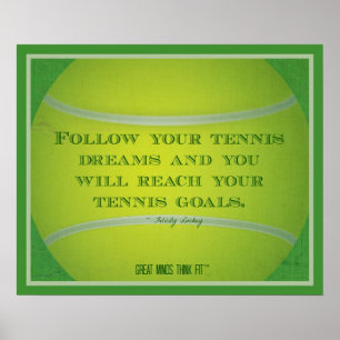 Tennisball und Zitat 018 Poster