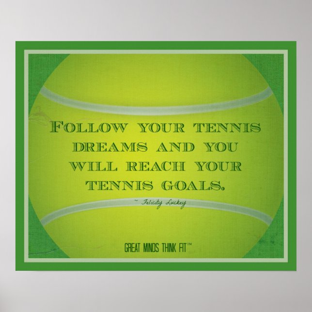 Tennisball und Zitat 018 Poster (Vorne)
