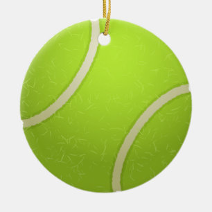 TENNISBALL-VERZIERUNG KERAMIK ORNAMENT