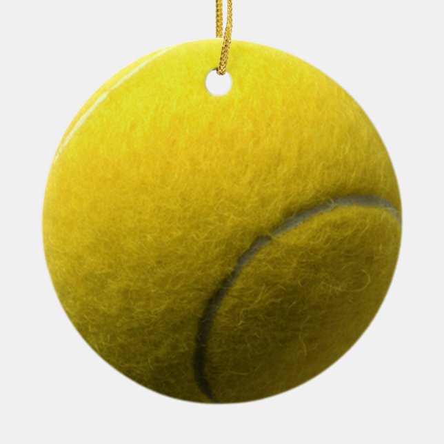 Tennisball-Verzierung Keramik Ornament (Vorne)