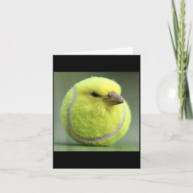 Tennisball-Vogel Karte (Vorderseite)