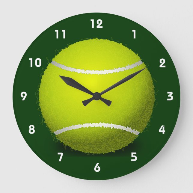Tennisball-Wanduhr Große Wanduhr (Vorderseite)