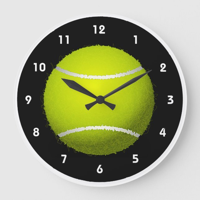 Tennisball-Wanduhr Große Wanduhr (Vorderseite)