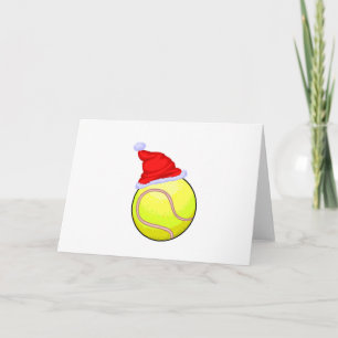 Tennisball (Weihnachtsmannmütze) Feiertagskarte