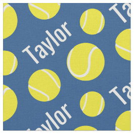 Tennisbälle Blaue Namenssportmuster Stoff