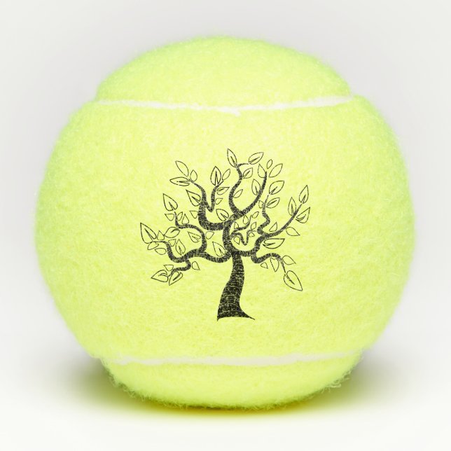 Tennisbälle mit Bäumen (Vorderseite)