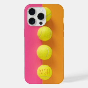 Tennisbälle mit individuellem Monogramm iPhone 15 Pro Max Hülle