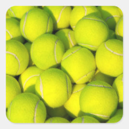 Tennisbälle Quadratischer Aufkleber