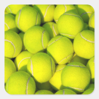 Tennisbälle Quadratischer Aufkleber