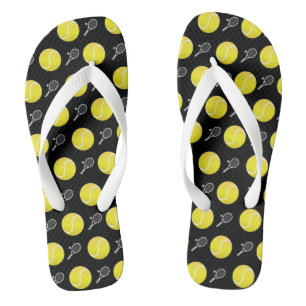 Tennisbälle & Rackets Einfache Sport Themengestalt Flip Flops