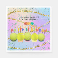 Tennisballon mit fröhlichem Geburtstag bunt