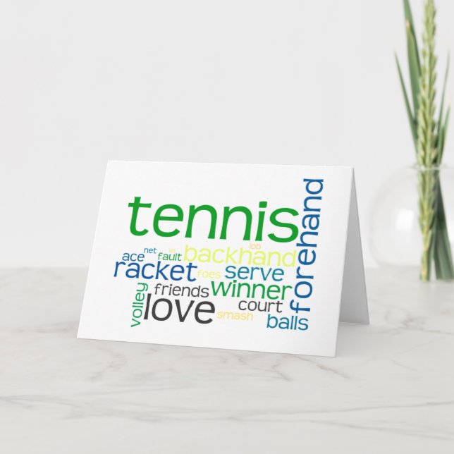 Tennisbedingungen Gruß oder Note Card Karte (Vorderseite)
