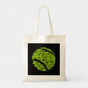 Tennisbegriffe Tennisspieler spielt Tennisball Tragetasche