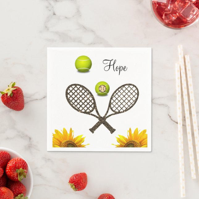 Tennisblume Papier Napkins Serviette (Beispiel)