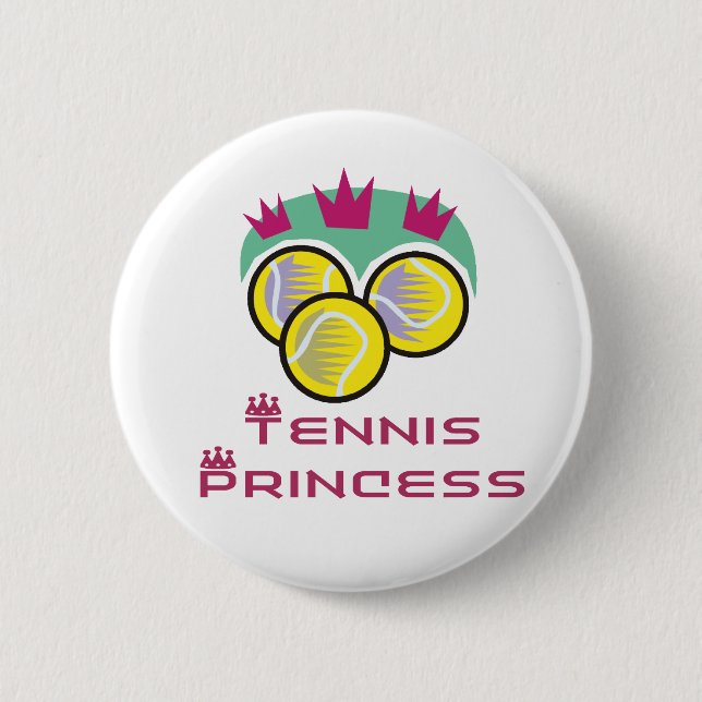 TennisChick Prinzessin Button (Vorderseite)