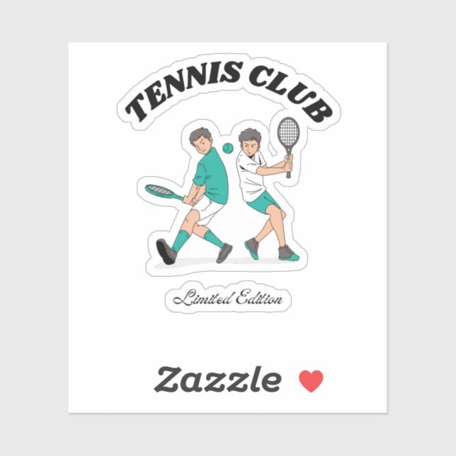 Tennisclub Aufkleber (Blatt)