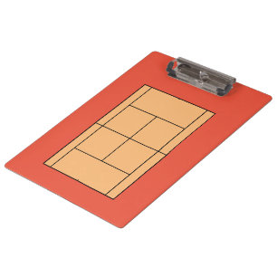 Tenniscourt-Clipboard-Geschenk für Trainer in indi Klemmbrett