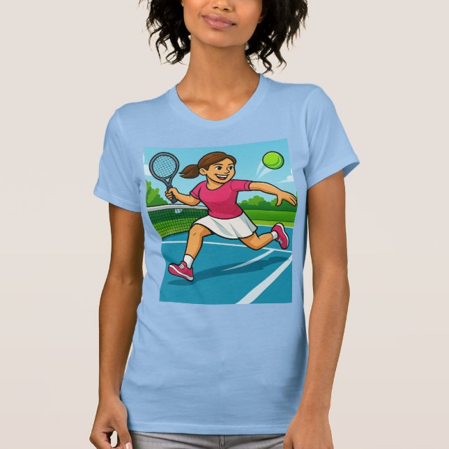 Tennisdame T-Shirt (Vorderseite)
