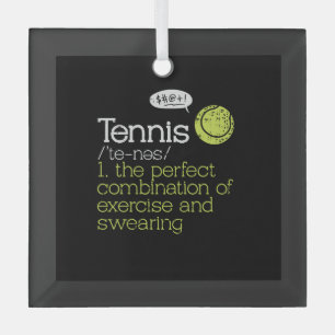 Tennisdefinition Ornament Aus Glas