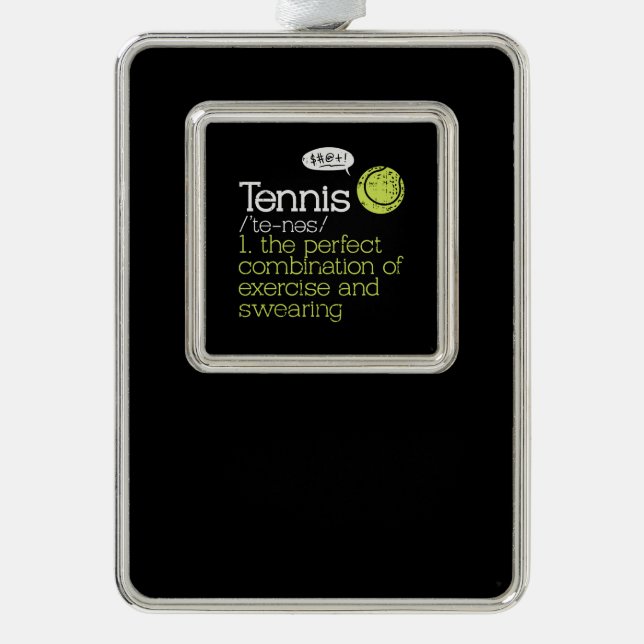 Tennisdefinition Rahmen-Ornament Silber (Vorderseite)