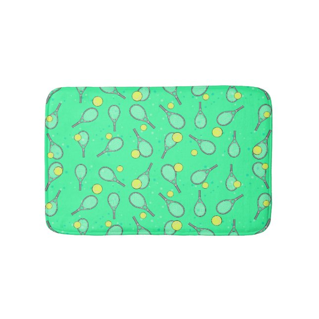 Tennisdesign Badematte (Vorderseite)