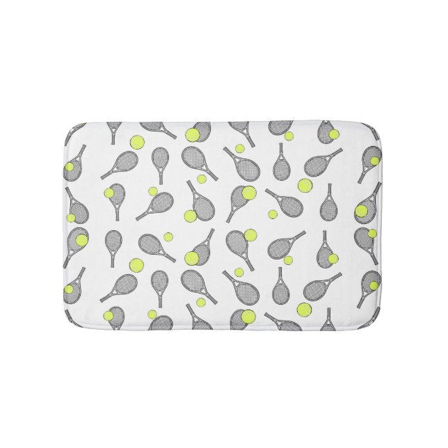 Tennisdesign Badematte (Vorderseite)