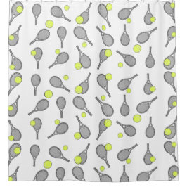 Tennisdesign Duschvorhang