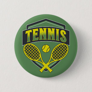 Tennisdesign für Tennisfans Button