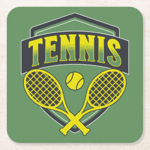 Tennisdesign für Tennisfans Rechteckiger Pappuntersetzer