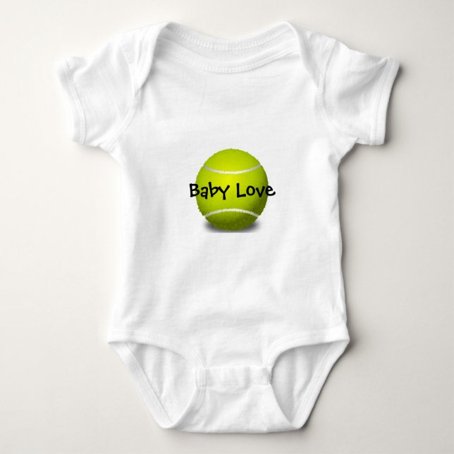 Tennisdesign Individuell gestaltbare Kinderkleidun Baby Strampler (Vorderseite)