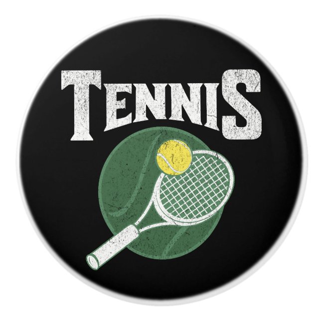 Tennisdesign Keramikknauf (Vorderseite)