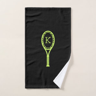 Tennisdesign Modernes Personalisiertes Erstschwarz Handtuch