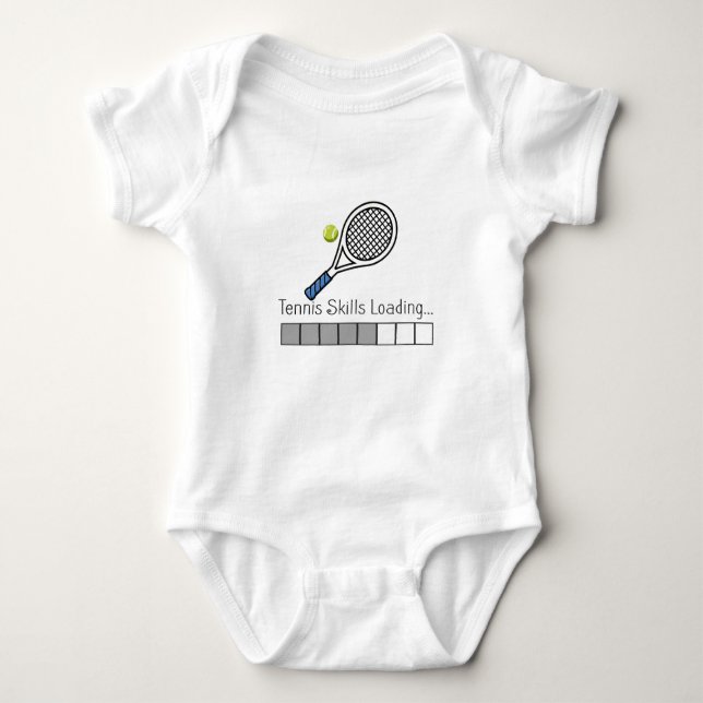 Tennisfähigkeiten laden Tennis Geschenke, Tennisfä Baby Strampler (Vorderseite)
