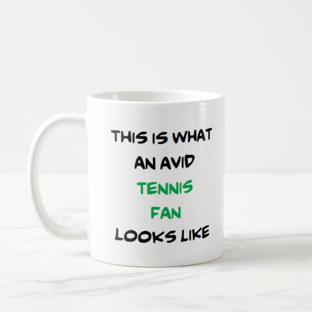 Tennisfan, begeistert kaffeetasse (Links)