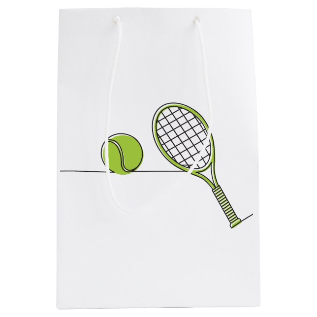 Tennisgeschenk des Tennis-Liebhabers | Mittlere Geschenktüte (Vorderseite)