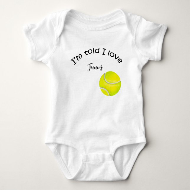 Tennisgeschenke für Baby-Dusche für Tennis Player  Baby Strampler (Vorderseite)