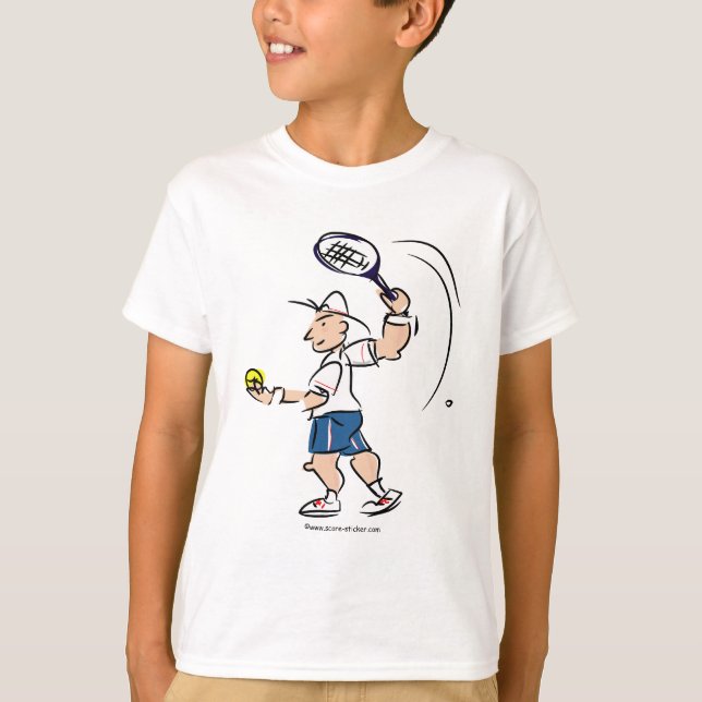 Tennisgeschenke für Jungen. Passen Sie es sich an! T-Shirt (Vorderseite)