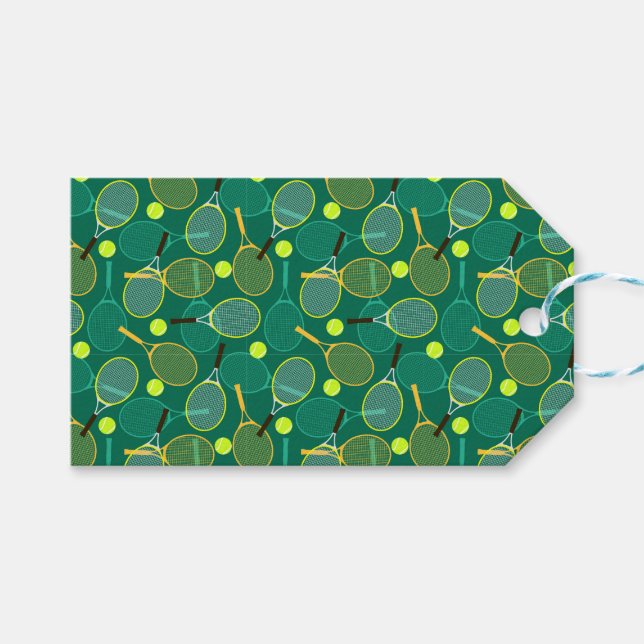 Tennisgeschenke Geschenkanhänger (Vorderseite (Horizontal))