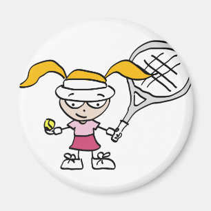 Tennisgeschenke und Karten mit niedlichem Cartoon Magnet