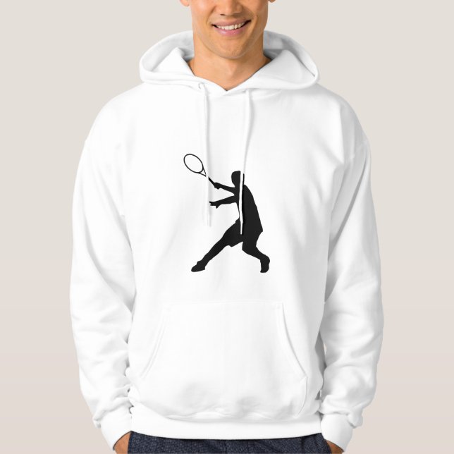 Tennishoodie mit Silhouette eines Spielers Hoodie (Vorderseite)
