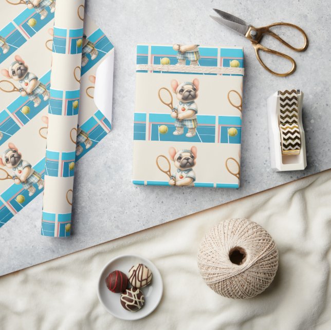 Tennishund Spielen wir Geschenkpapier (Kunsthandwerk)