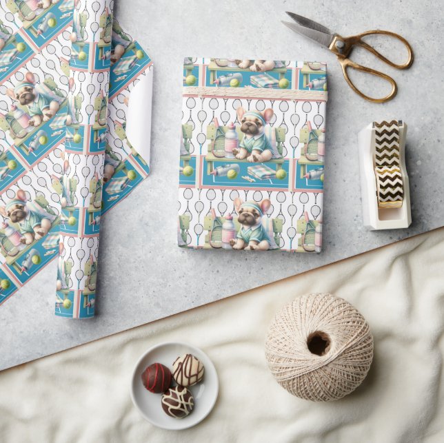 Tennishund Spielen wir Geschenkpapier (Kunsthandwerk)