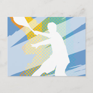 Tenniskarte für Tennisspieler und Tennisfans Postkarte