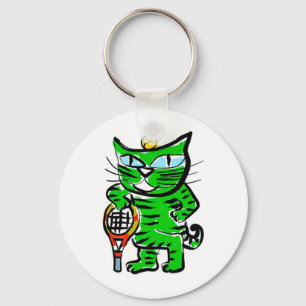 Tenniskatze Schlüsselanhänger