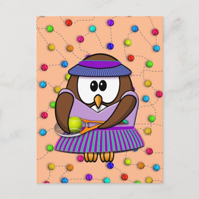 Tenniskaul Postkarte (Vorderseite)