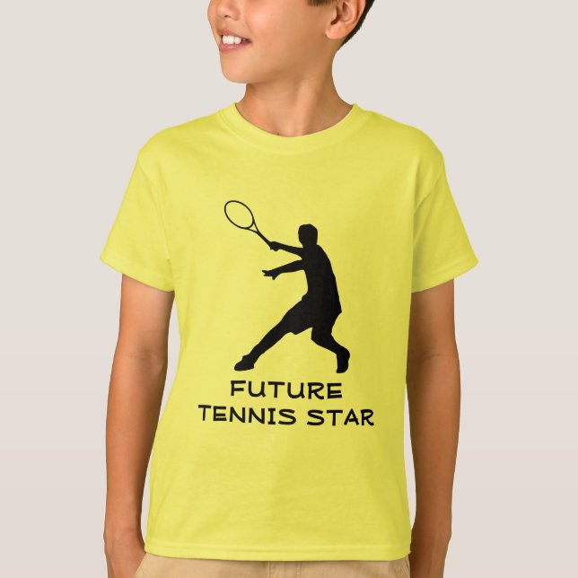 Tenniskinder | T - Shirt mit motivierend Angebot (Vorderseite)