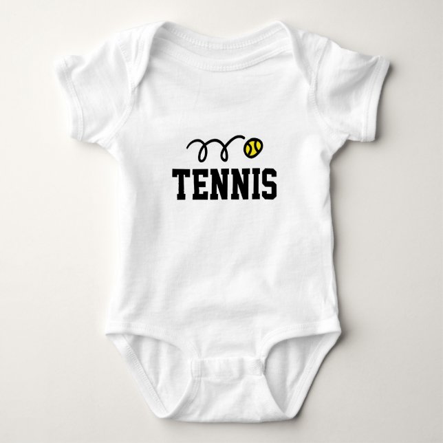 Tenniskleidung für Babys und kleine Kinder Baby Strampler (Vorderseite)
