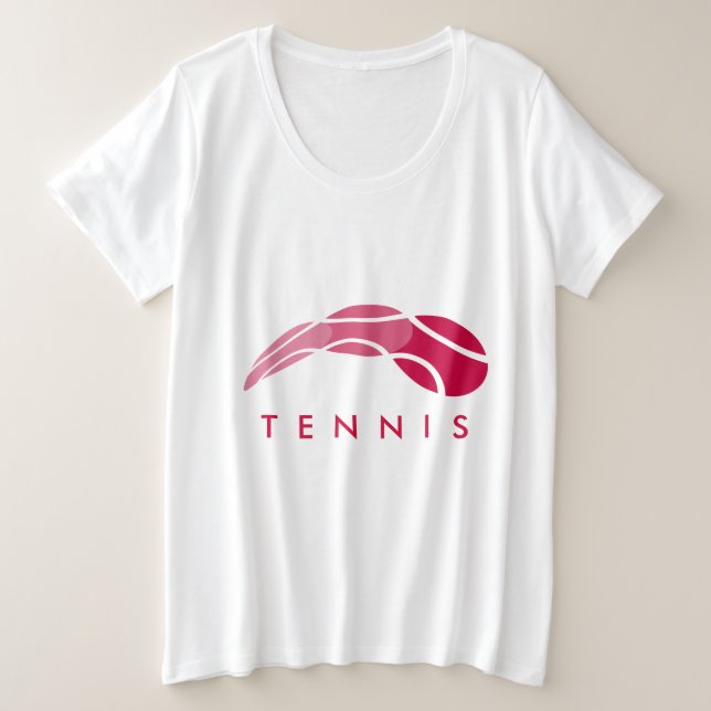 Tenniskleidung für Frauen plus Tee-Shirt für Großs Große Größe T-Shirt (Design vorne)
