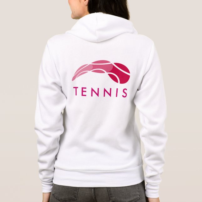 Tenniskleidung für Frauen | Sportschuhe mit Logo Hoodie (Rückseite)