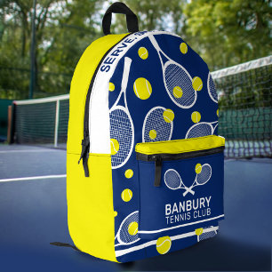 Tennisklub Sportgelb-weiß Brauch Bedruckter Rucksack